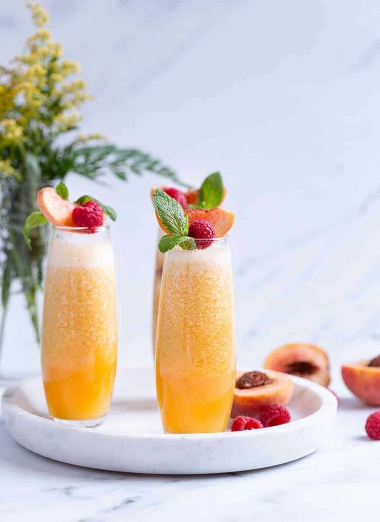 Non Alcoholic Peach Bellini