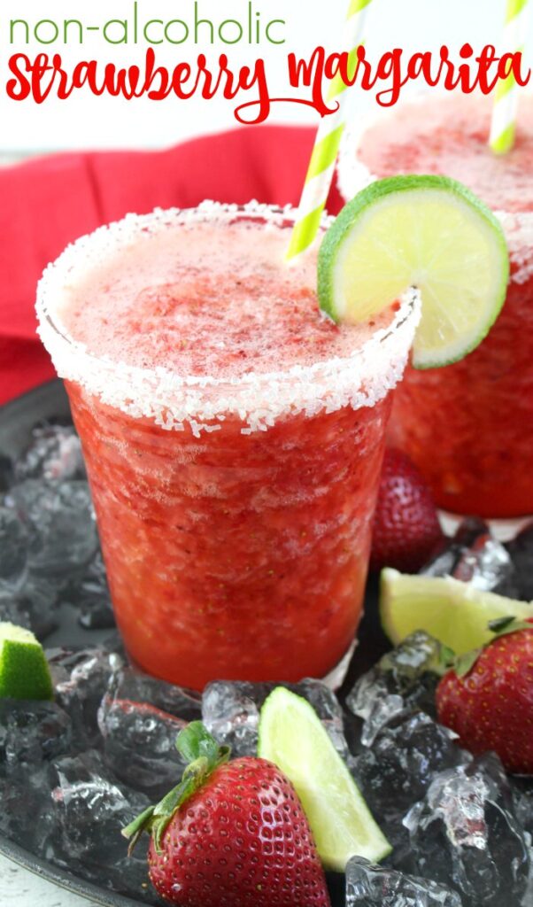 non alcoholic frozen strawberry margarita