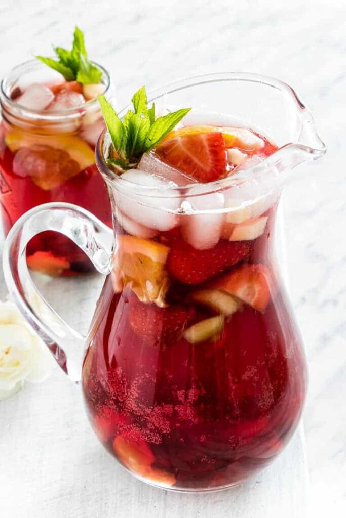 non alcoholic sangria mocktail