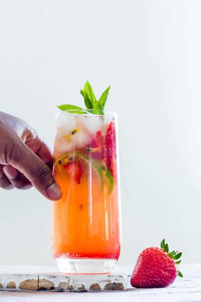 Ginger Beer Hibiscus mocktail