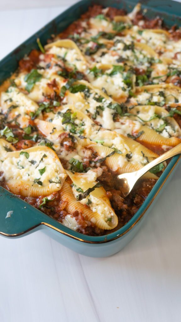 stuffed shells with meat sauce