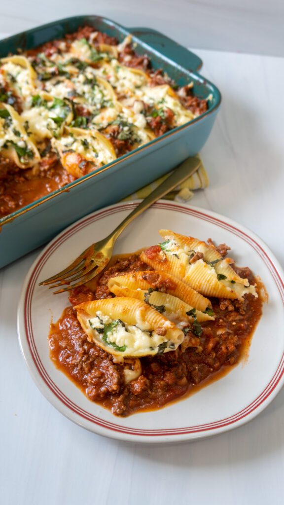 stuffed shells with meat sauce