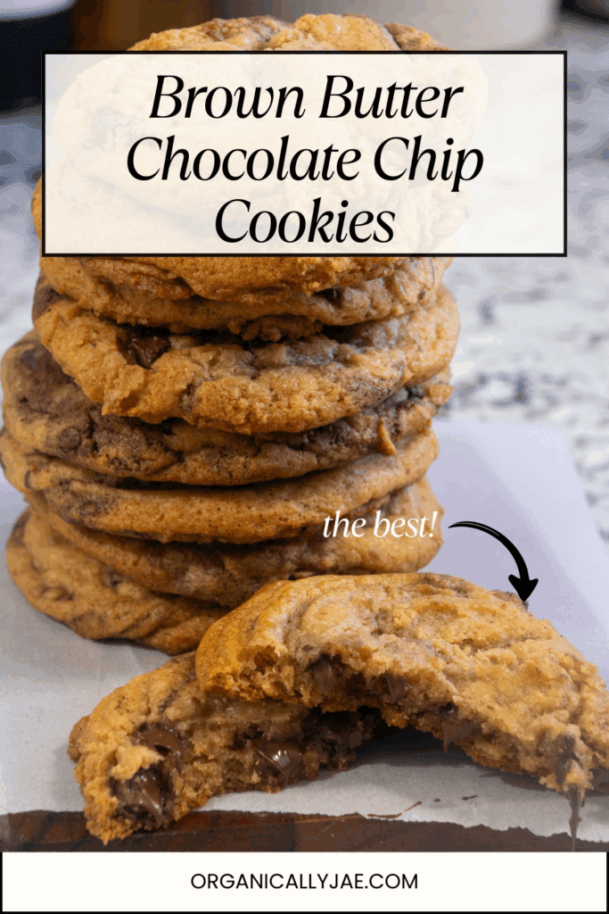 brown butter chocolate chip cookies pin