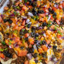 Best Sheet Pan Nachos Recipe with Ground Beef (Oven Baked)