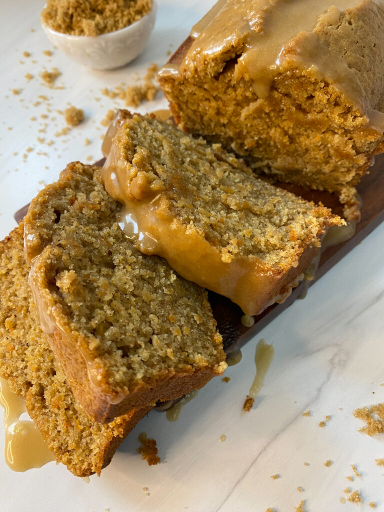 carrot cake with brown sugar maple glaze